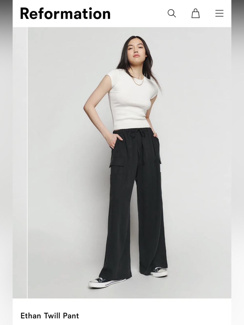 Reformation Ethan Twill Pant